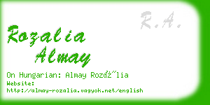 rozalia almay business card